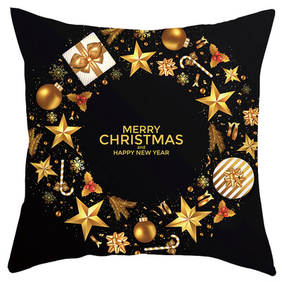 

Siaonvr Merry Christmas Short Plush Pillowcase Sofa Pad Set Home Decoration 18x18 Inch