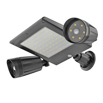 

Outdoor Sensor Dual Head Solar Security Motion Floodlight Panel Light Lamp
