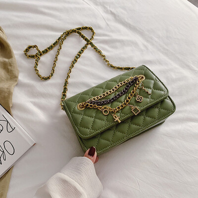 

Ins High-level Magenta Hitchg chain womens bag2019 new style Korean-style small casual one-shoulder one-shoulder one-sho