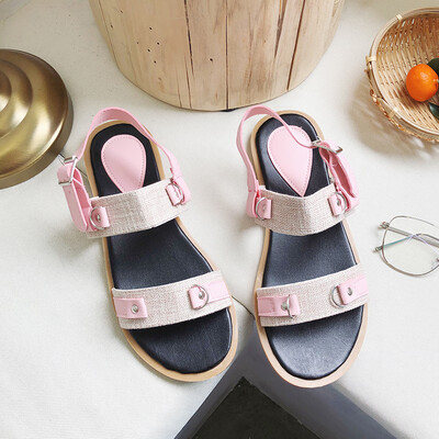 

Sandals Nu Xia Chaohuo Flat Bottom Korean Edition Baitao Fashion Student Fairy Style Leisure ins Tide