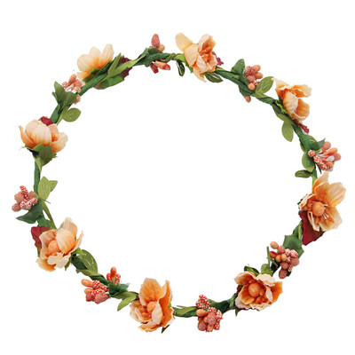 

Fashion Holiday Headwear With Leaf Plum Wreath Bride Bridesmaid Wedding Wreath Wedding Flower