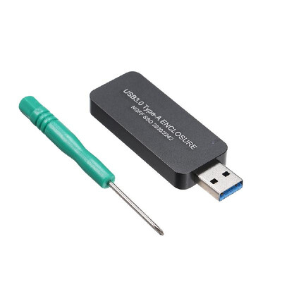 

M2 NGFF SSD 22302242 USB30 Type-A Enclosure SATA SSD Portable&High Speed Transfer Silver