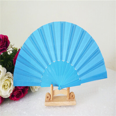 

Siaonvr Pattern Folding Dance Wedding Party Lace Silk Folding Hand Held Solid Color Fan