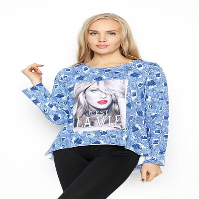 

Autumn long-sleeved blouse 2018 large size loose wild shirt personality clothes t-shirt