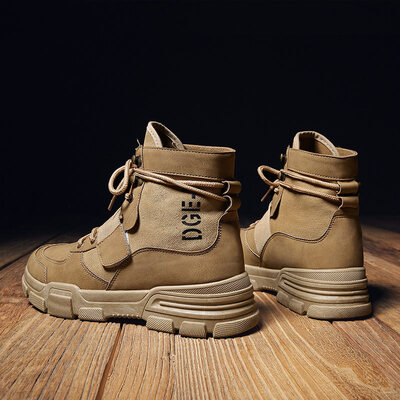 

Mens shoes summer Korean version of high Martin mens boots in the help of tooling boots autumn rhubarb boots