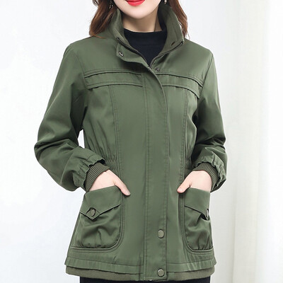 

〖Follure〗Womens Winter Fashion Solid Color Long-Sleeved Windshield Coat Cardigan