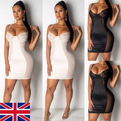 

Women Bandage Bodycon Sleeveless Evening Party Cocktail Club Short Mini Dress UK