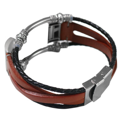 

〖Follure〗Replacement Leather Wristband Band Strap Bracelet For Fitbit Charge 2 BK
