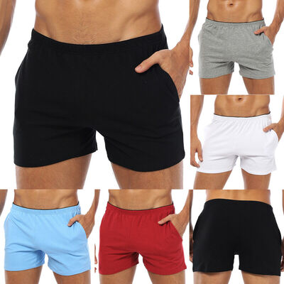 

Fashion Breathable Men Shorts Cotton Gym Sports Running Sleep Casual Short Pants