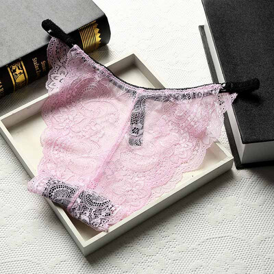 

Women Sexy Lace Hollow Out Seamless Underwear Woman Lace Panties String Womens Brief Lingerie Tanga Thong For Female