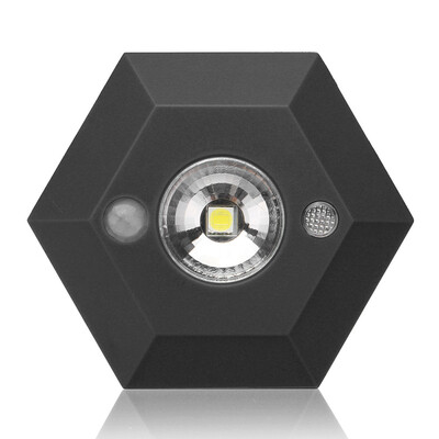 

〖Follure〗Wireless Night Light PIR Motion Auto Sensor 6LED Lamp Lights Battery Operated BK