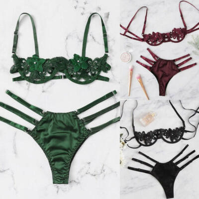 

Sexy Lingerie Lace BraG-string Thong Set Babydoll Sleepwear Underwear Nightwear