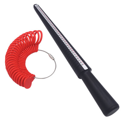 

〖Follure〗Ring Size Stick Mandrel Finger Gauge Ring Sizer Set Measuring Sizes Jewelry Tool