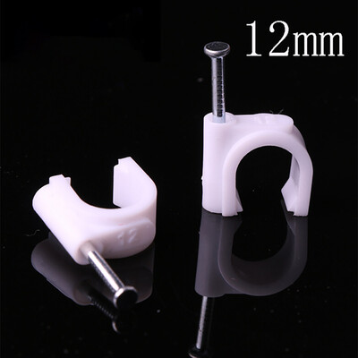 

〖Follure〗12mm Circle C Shaped High Carbon Steel Nails Cable clips Wire Wall Holder