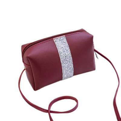 

Lady Pillow Shaped Color Matching Sequin Shoulder Bags Mobile Phone Female Bag Casual Sling Handbag crossbody bags for women