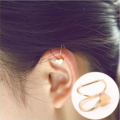 

New Brincos Clip Earring Simulated-pearl Crystal Heart Leaf Star Flower Ear Bone Cuff Earrings For Women Men Jewelry Wholesale