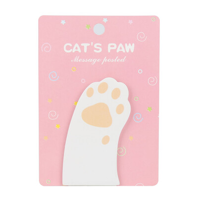 

1 PC Cute Meow Cat Paw Memo Notepad Notebook Memo Pad Self-Adhesive Sticky Notes Bookmark Promotional Gift Stationery