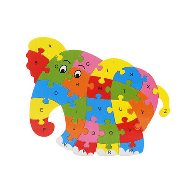 

Gotoamei Kids Baby Wooden Wood Animal Puzzle Numbers Alphabet Learning Educational Toy