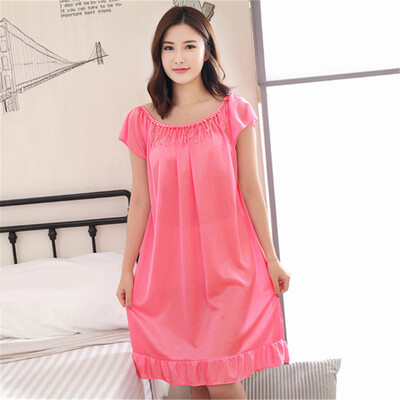 

Sexy Womens Lingerie Dress Nightwear Sleepwear Short Sleeve Nightdress 2019
