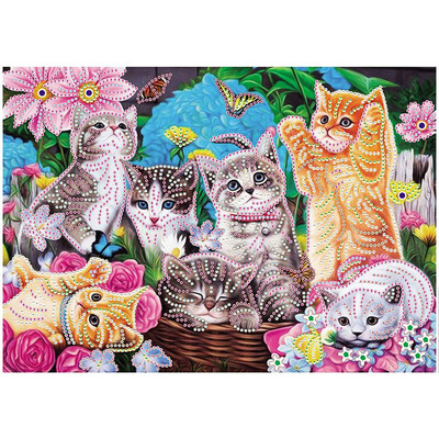 

Toponeto Special Shaped Diamond Painting DIY 5D Partial Drill Cross Stitch Kits Crystal