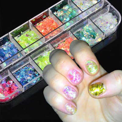 

〖Follure〗DIY Fashion Nail Patch Shiny Rainbow Rays Nail Polish Wave Art Decoration