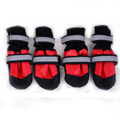 

4pcs Waterproof Winter Pet Dog Shoes Anti-slip Snow Pet Boots Paw Protector Warm Reflective For Medium Large Dogs Labrador Husky