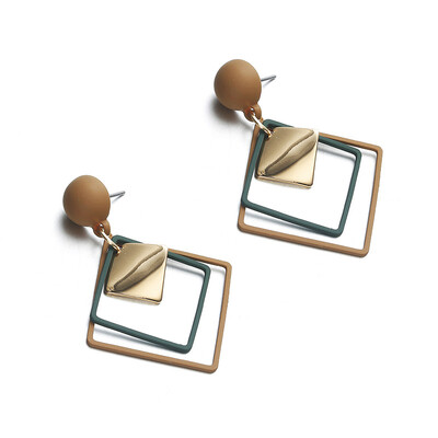 

Geometric Square Drop Earrings for Women Fashion Jewelry boucle doreille femme pendientes mujer moda 2019 brincos oorbellen