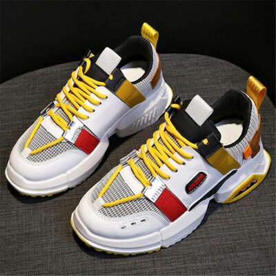 

DIWEINI 2019 Sneakers Women Mesh Non-slip Sneakers Breathable Vulcanize Thick Bottom casual Shoes Women Thick Bottom Sneakers