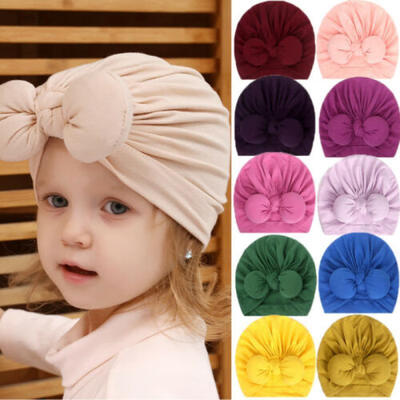 

Newborn Headband Hat Cotton baby Infant Turban Knot Headband Head Wrap For Girls