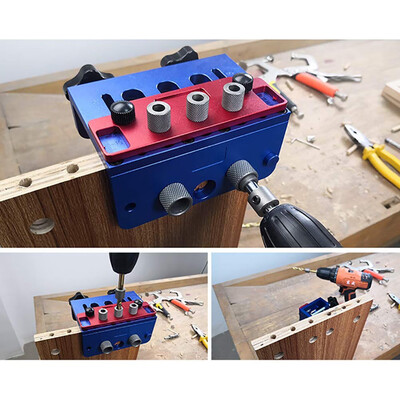 

〖Follure〗Woodworking Three-In-One Punch Locator Drilling Guide Hole Forest Fixture Set