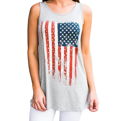 

American Flag Printing Vest