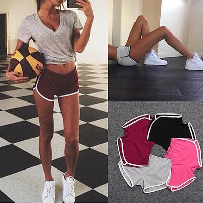 

2016 Summer Pants Women Sports Shorts Gym Workout Waistband Skinny Yoga Short