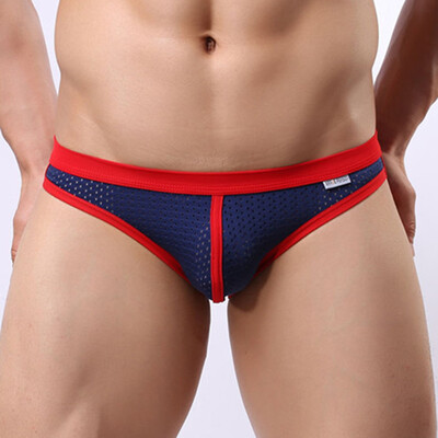 

Mens Sports Low Rise Sexy Briefs Underwear Mesh Breathable Stretch Underpants
