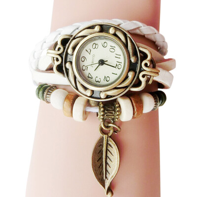 

Duoya 2018 Fashion Ladies Watches Women Luxury Leaf Leather Wrist For Women Bracelet Vintage Sport Clock Watch Christmas Gif