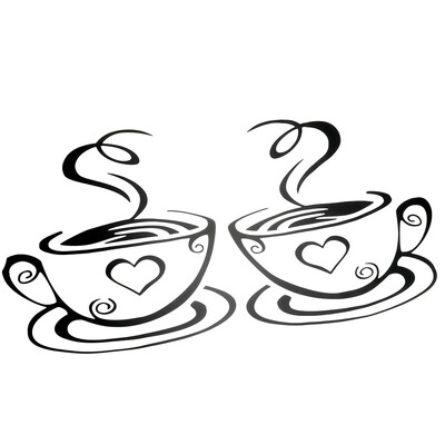 

Coffee Cups Cafe Tea Wall Stickers Art Vinyl Decal Kitchen Restaurant Pub Decor