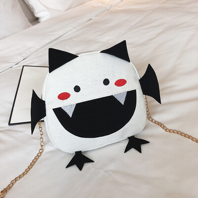 

Korean version of ins cartoon little monster 2019 spring&summer new shoulder bag cute soft sister cute cool Messenger small bag female