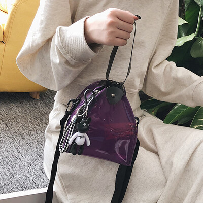 

Advanced sense bag foreign gas portable jelly bag handbags new 2019 fashion Messenger bag wild ins triangle bag