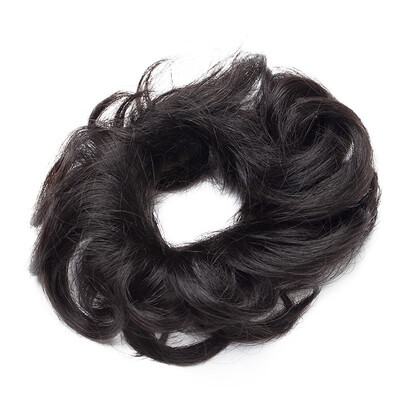 

100 Human Hair Bun Messy Bun Hair Extension Hair Piece for Women Wedding Wavy Curly Messy Donut Hair Chignons Hairpiece