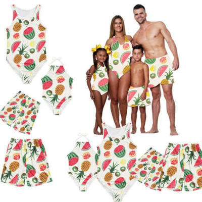 

New Family Matching Swimwear Mother Daughter Women Kid Baby Girl Swimsuit Bikini