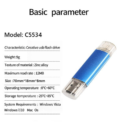 

USB Flash Drive 16G USB 20 Micro USB Pen Drive Memory Stick U Disk with Caps for Both Computers&Android Devices
