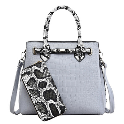 

Tailored Fashion Women Wild Crocodile Pattern Crossbody Handbag Shoulder Bag 2Pcs