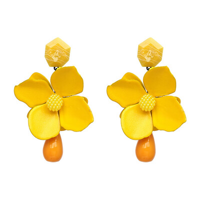 

Fashion Lady Women Large Flower Earrings Drop Dangle Big Earring Party Jewelry New