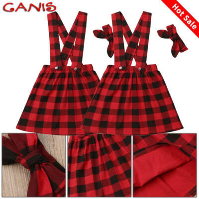 

Toddler Infant Kids Baby Girl Suspender Skirt Overalls Dress Outfit Xmas Clothes