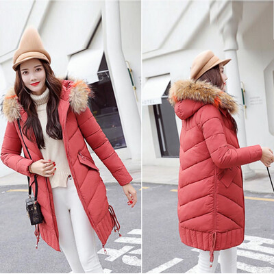 

Toponeto Women Winter Warm Thick Outerwear Hooded Coat Slim Cotton-padded Jacket