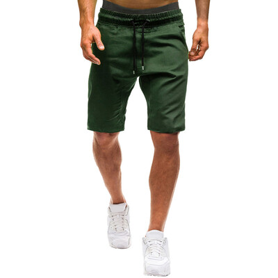 

Tailored Men Summer Casual Elastic Joggings Sport Solid Baggy Pockets Short Pant