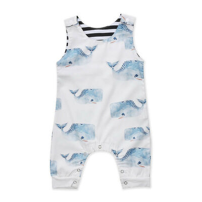 

Newborn Infant Baby Boys Girls Whale Romper Bodysuit Jumpsuit Outfit Clothes Set