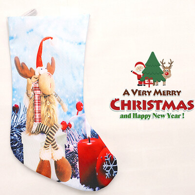 

Gobestart Candy Bag Christmas Gifts Tree Ornament Stocking Santa Claus Snowman Sock Decor