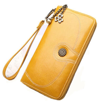 

Women Purses Long Soft Leather Wallet Retro Ladies Clutch Cellphone Bags High Quality Zipper Purses Portefeuille Femme
