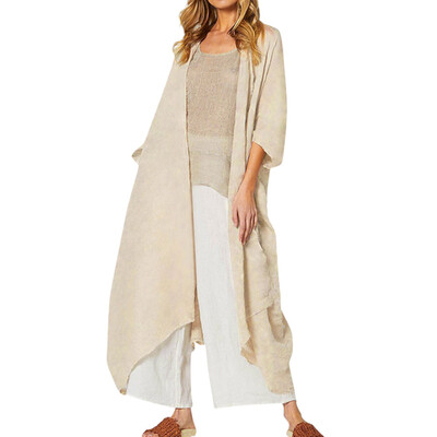 

Toponeto Women Plus Size Bikini Beach Cover Up Long Kimono Cardigan Beachwear Jacket Coat
