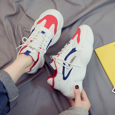 

Summer 2019 new Hong Kong flavor shoes sports Torre womens shoes summer Korean version of Joker net red white shoes spring tide s